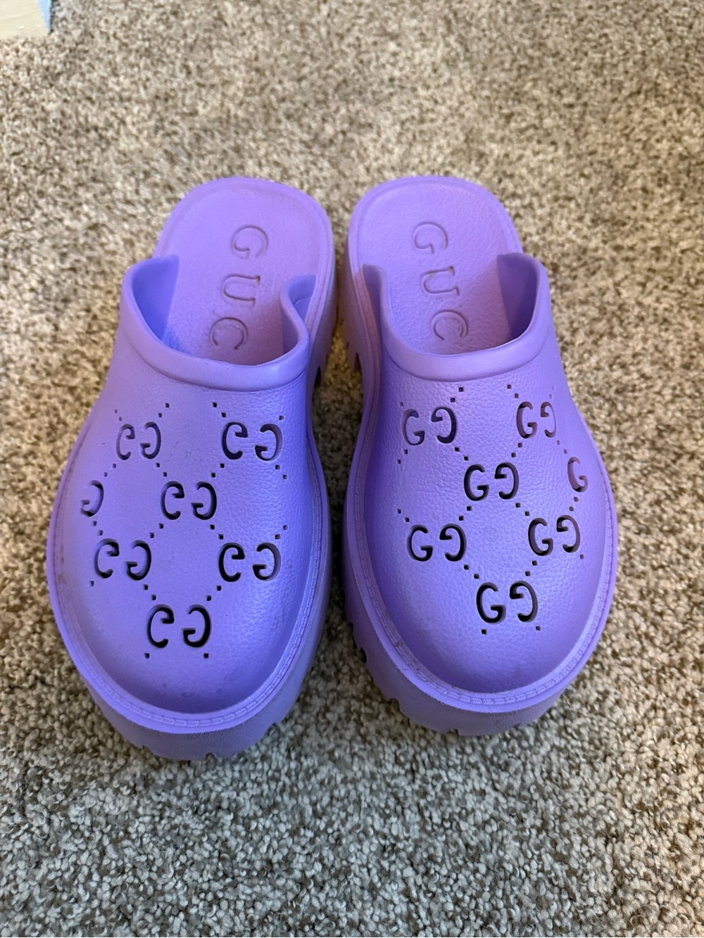 Gucci Lavender Slip-On Clog